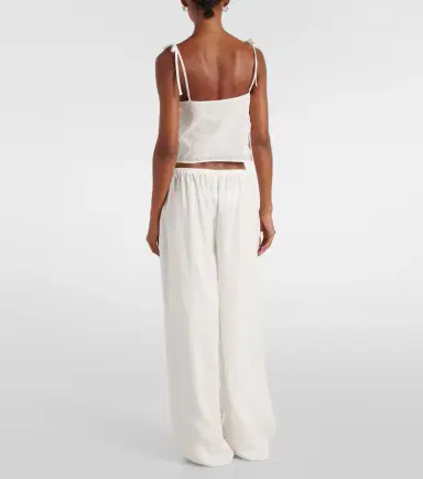 SIR Rosalia mid-rise ramie wide-leg pants | Thumbnail 3
