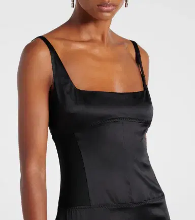 SIR Sonora Evening silk-blend satin midi dress | Thumbnail 3