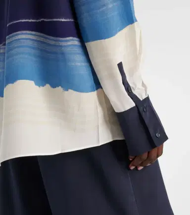 SIR Mariner printed silk crêpe de chine shirt | Thumbnail 6