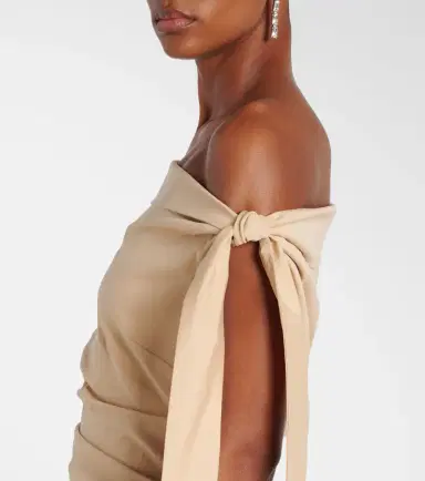 SIR Dahlia off-shoulder cotton-blend gown | Thumbnail 3