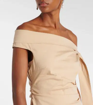 SIR Dahlia off-shoulder cotton-blend gown | Thumbnail 4