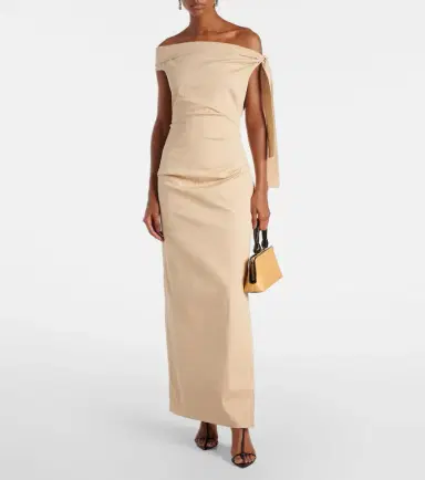 SIR Dahlia off-shoulder cotton-blend gown | Thumbnail 5