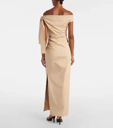 SIR Dahlia off-shoulder cotton-blend gown | Thumbnail 6