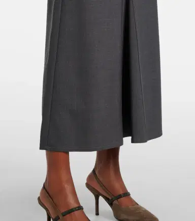 Brunello Cucinelli Wool-blend midi skirt | Thumbnail 3