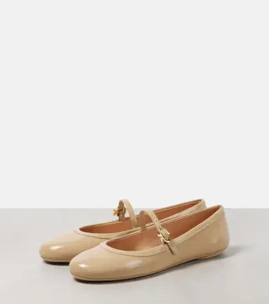 Gianvito Rossi Carla patent leather Mary Jane flats | Thumbnail 3