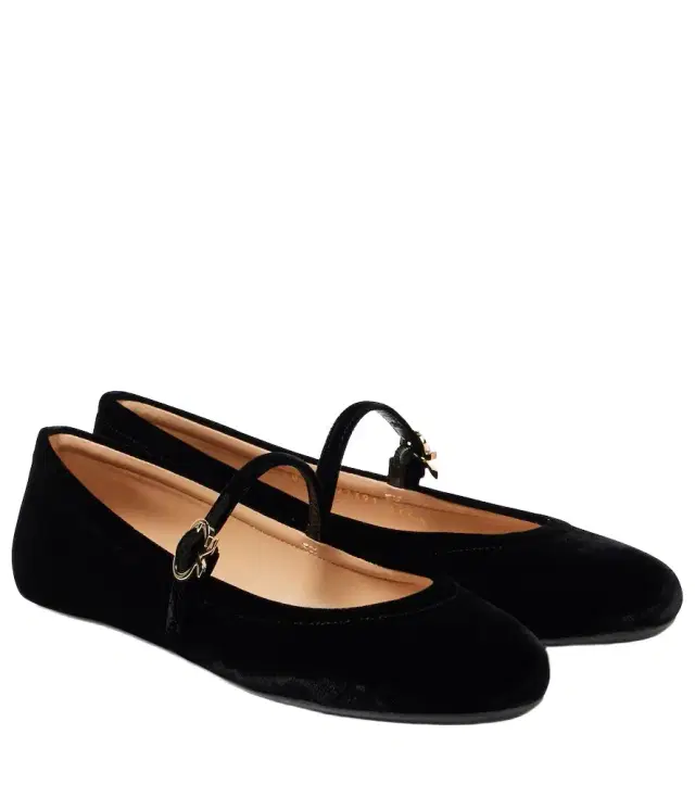 Gianvito Rossi Carla velvet ballet flats