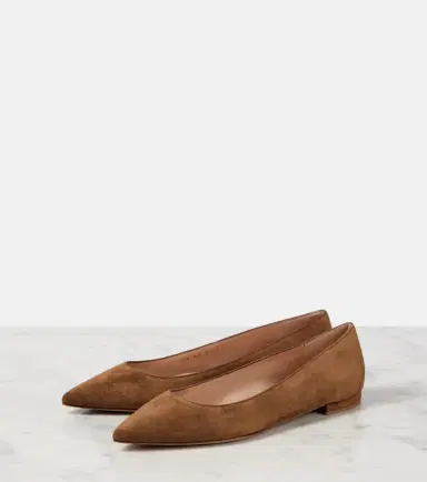 Gianvito Rossi Gianvito suede ballet flats | Thumbnail 4