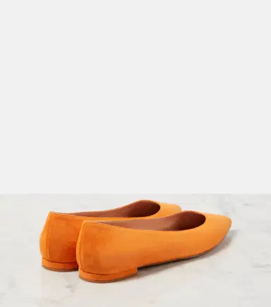 Gianvito Rossi Gianvito suede ballet flats | Thumbnail 4