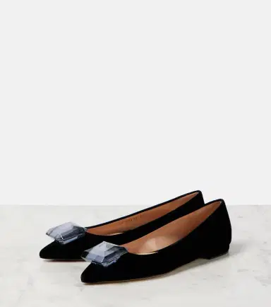 Gianvito Rossi Jaipur velvet ballet flats | Thumbnail 4