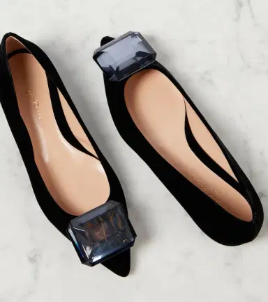 Gianvito Rossi Jaipur velvet ballet flats | Thumbnail 5