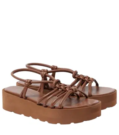 Gianvito Rossi Hebe leather platform sandals | Thumbnail 1
