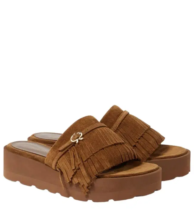 Gianvito Rossi Fringed suede slides