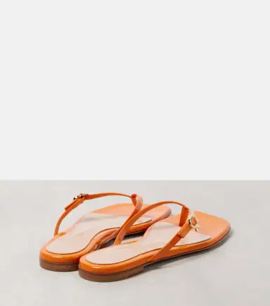 Gianvito Rossi Ribbon patent leather thong sandals | Thumbnail 5