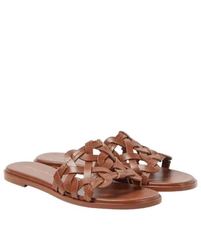 Gianvito Rossi Amalfi leather slides