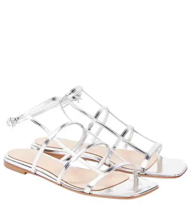 Gianvito Rossi Metallic leather sandals