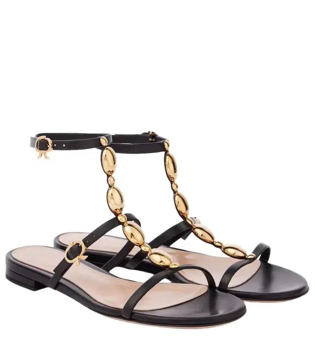 Gianvito Rossi Embellished leather sandals