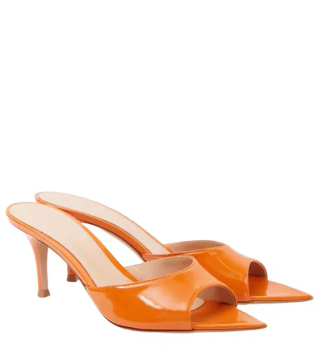 Gianvito Rossi Patent leather mules