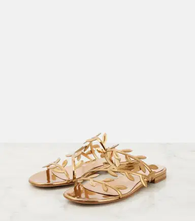 Gianvito Rossi Flavia metallic leather slides | Thumbnail 2