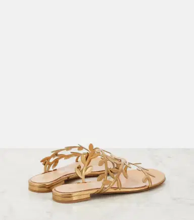 Gianvito Rossi Flavia metallic leather slides | Thumbnail 3