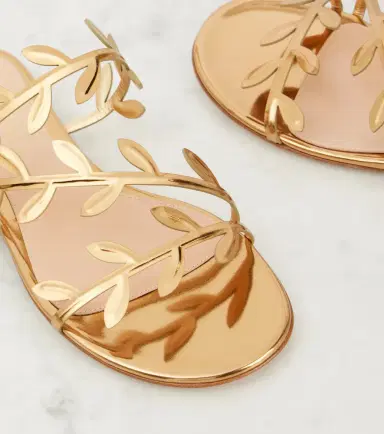 Gianvito Rossi Flavia metallic leather slides | Thumbnail 4