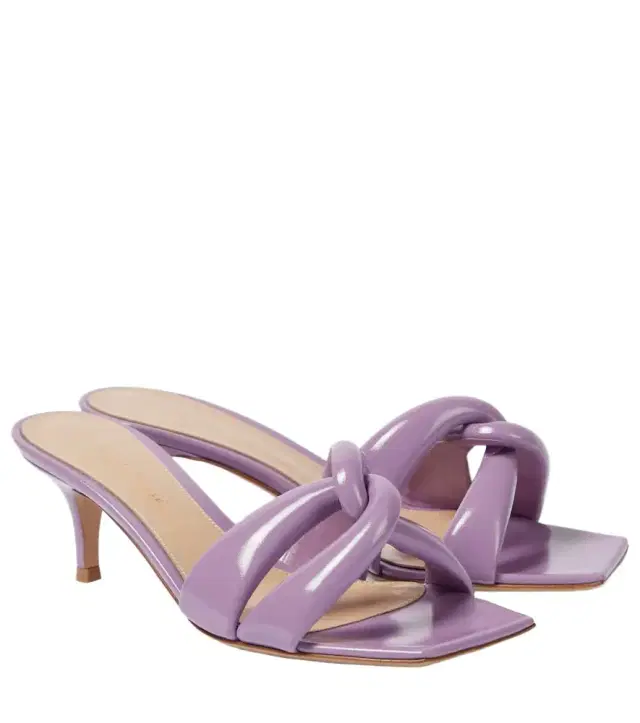 Gianvito Rossi Amour 55 patent leather mules