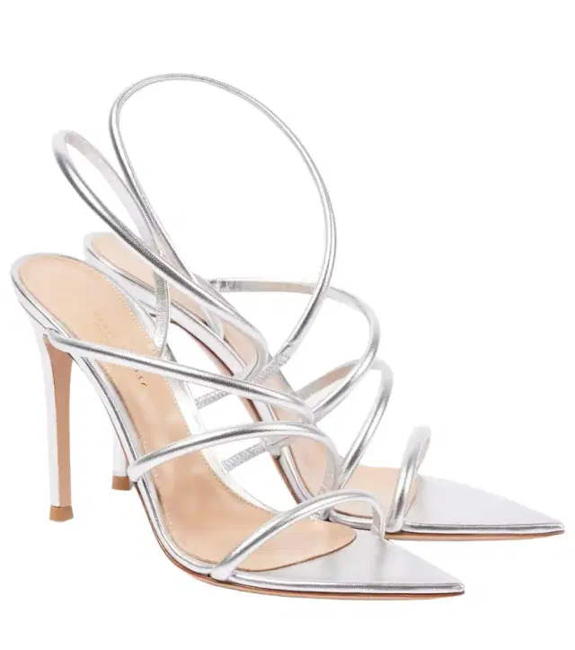 Gianvito Rossi Ettie 105 metallic leather sandals