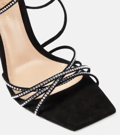 Gianvito Rossi Ankletie 105 embellished suede sandals | Thumbnail 5