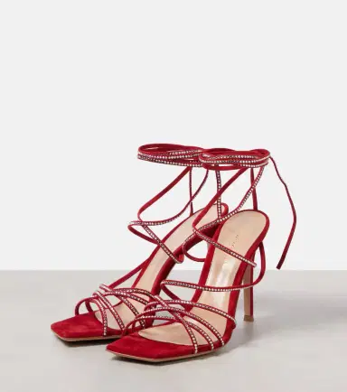 Gianvito Rossi 105 crystal-embellished suede sandals | Thumbnail 2
