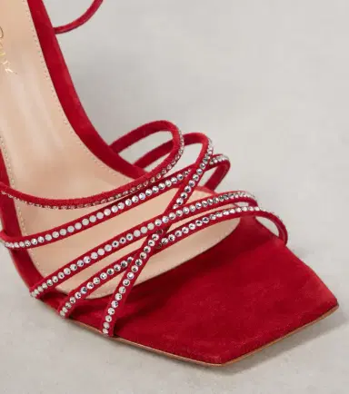 Gianvito Rossi 105 crystal-embellished suede sandals | Thumbnail 3