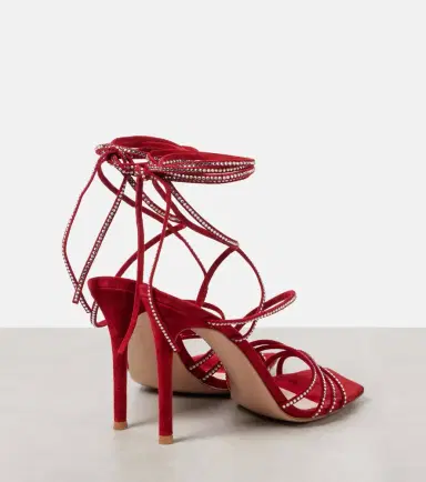 Gianvito Rossi 105 crystal-embellished suede sandals | Thumbnail 4