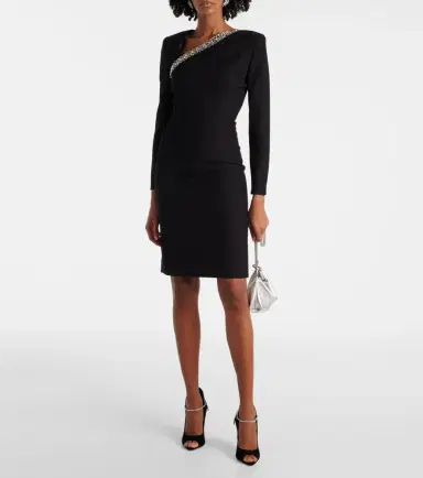 Gianvito Rossi Crystal-embellished suede peep-toe pumps | Thumbnail 2