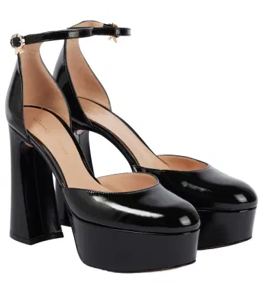 Gianvito Rossi Bessie 100 patent leather platform pumps | Thumbnail 1 Gianvito Rossi Bessie 100 patent leather platform pumps | Thumbnail 1