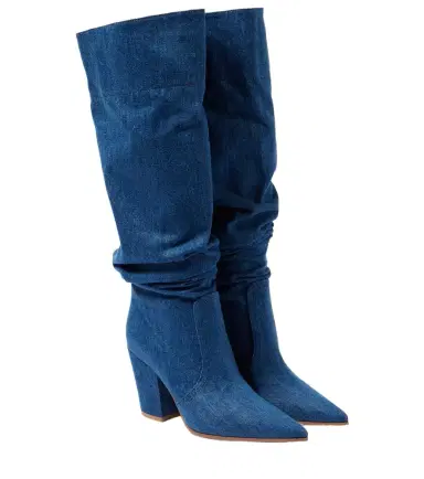 Gianvito Rossi Keinna 85 denim over-the-knee boots | Thumbnail 1