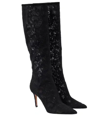Gianvito Rossi Claudia 85 lace knee-high boots | Thumbnail 1