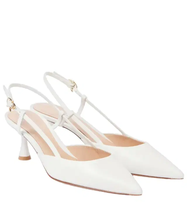 Gianvito Rossi Bridal Ascent 55 leather slingback pumps