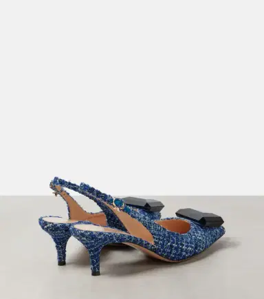 Gianvito Rossi Jaipur 55 bouclé slingback pumps | Thumbnail 3 Gianvito Rossi Jaipur 55 bouclé slingback pumps | Thumbnail 3