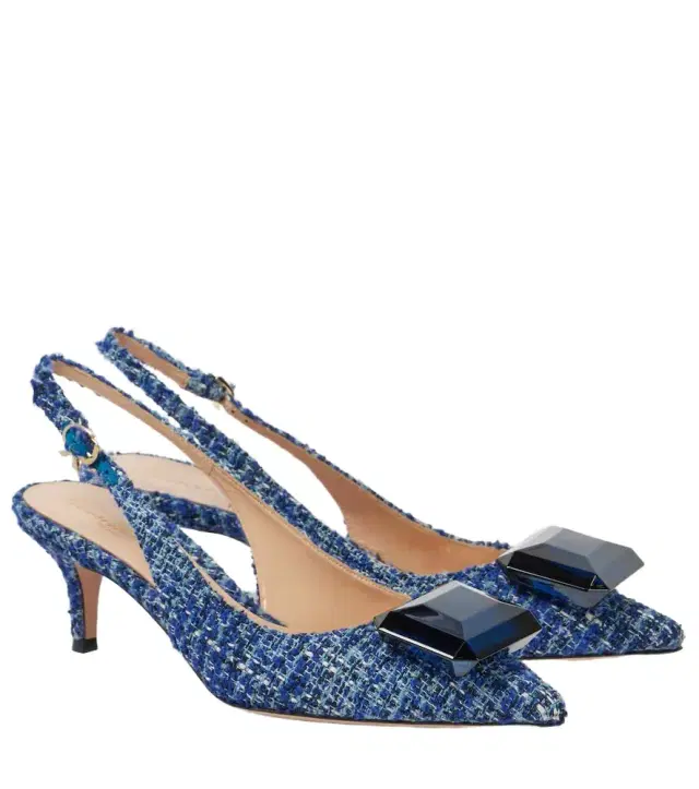 Gianvito Rossi Jaipur 55 bouclé slingback pumps