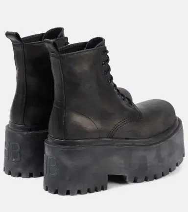 Balenciaga Strike leather platform combat boots | Thumbnail 3