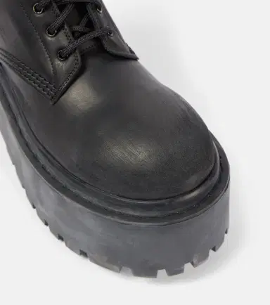 Balenciaga Strike leather platform combat boots | Thumbnail 4