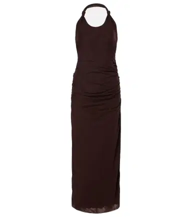 SIR Jacques Knot gathered semi-sheer midi dress | Thumbnail 1