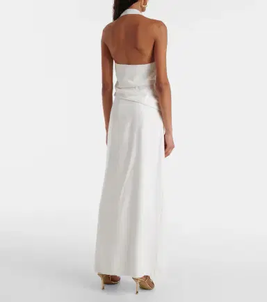 SIR Dorian halterneck linen-blend top | Thumbnail 2
