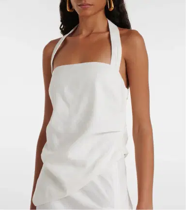 SIR Dorian halterneck linen-blend top | Thumbnail 5