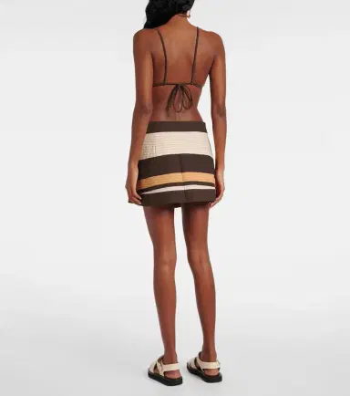 SIR Savanna striped cotton wrap skirt | Thumbnail 4