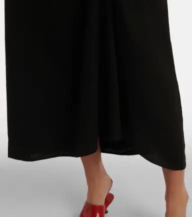 SIR Dorian ruched linen-blend midi skirt | Thumbnail 5