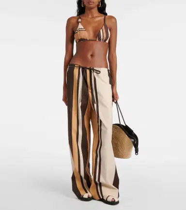 SIR Savanna striped cotton wide-leg pants | Thumbnail 3