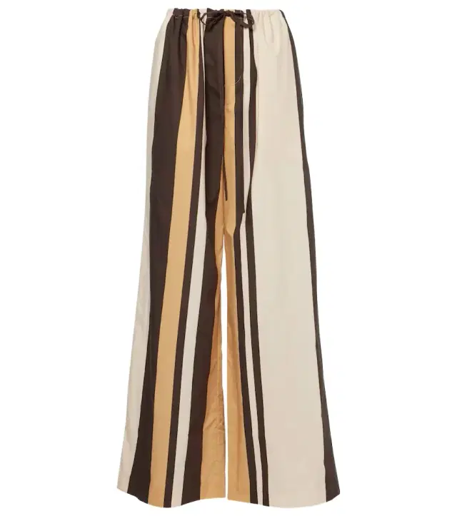SIR Savanna striped cotton wide-leg pants