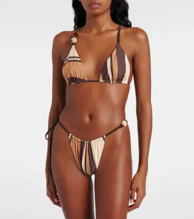 SIR Mahogany striped bikini bottoms | Thumbnail 2