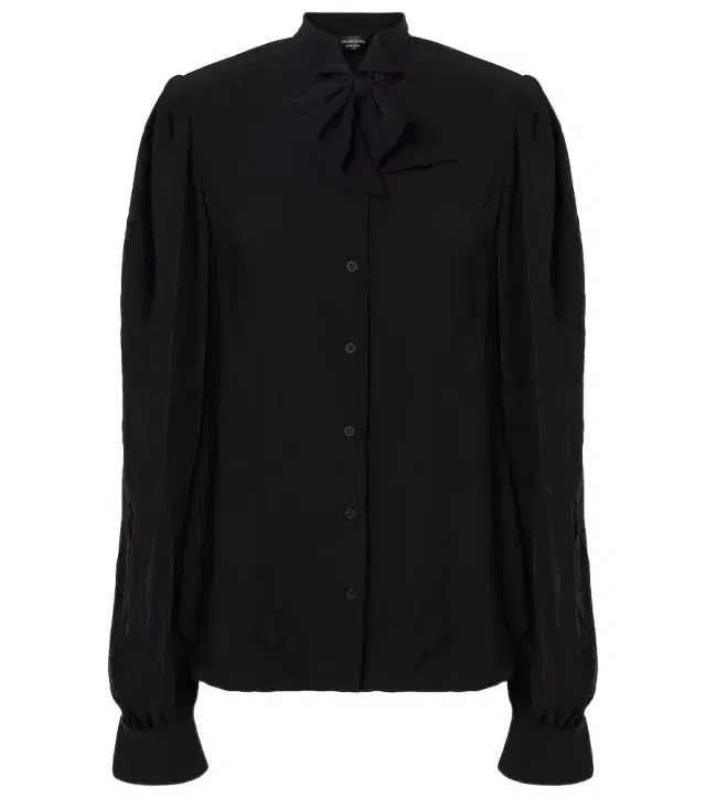 Balenciaga Tie-neck crêpe blouse