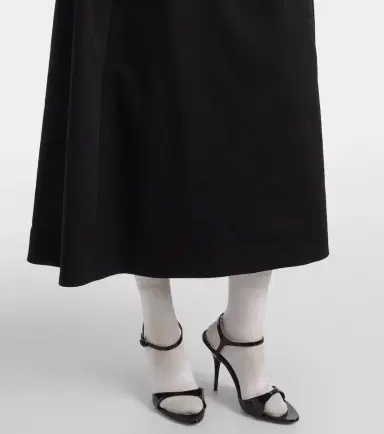 Balenciaga Cotton twill midi skirt | Thumbnail 4