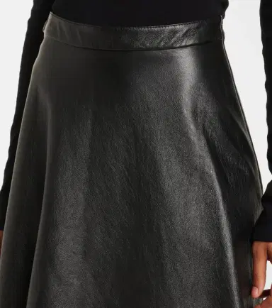 Balenciaga Leather midi skirt | Thumbnail 5